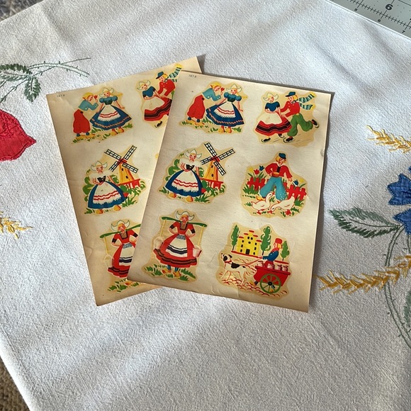 Vintage set of Dutch children transfer decals for walls and accessories in homes - Picture 3 of 10